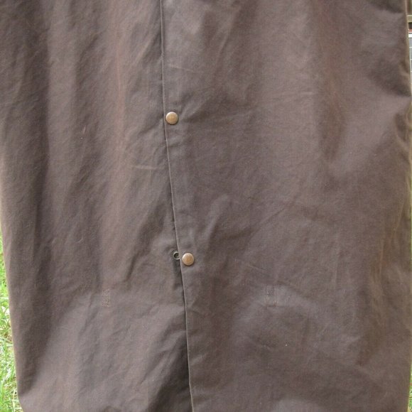 KAKADU TRADERS AUSTRALIA Ranch Duster Large Brown Oiled Cotton Canvas Coat - Picture 7 of 12